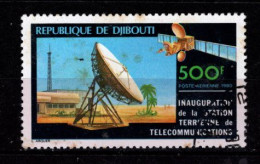 - DJIBOUTI - 1980 - YT N° PA 143 - Oblitéré - Antenne Télécoms - Yibuti (1977-...)