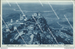 Ba3 Cartolina Repubblica Di San Marino Panorama  Della Citta' E Borgo Maggiore - Saint-Marin