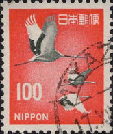 Japon Poste Obl Yv: 844A Mi:1007A Cicognes (Beau Cachet Rond) (Thème) - Storks & Long-legged Wading Birds