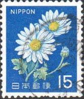 Japon Poste Obl Yv: 876 Mi:931A Chrysanthemums (Beau Cachet Rond) - Usati