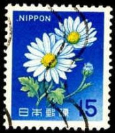 Japon Poste Obl Yv: 838 Mi:930Ax Marguerites (Lign.Ondulées) - Usati