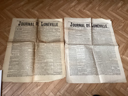 ️ LE JOURNAL DE LUNEVILLE  Année 1927 +   Le Petit Lunevillois  LE LOT De 3 - Luneville