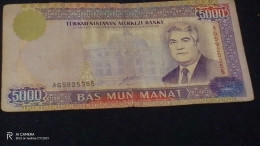 TÜRKMENİSTAN--    5000    MANAT           VF - Turkmenistan