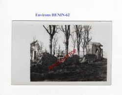 Environs HENIN-62-Cimetiere-Tombes-CARTE PHOTO Allemande-GUERRE 14-18-1 WK-MILITARIA- - Cementerios De Los Caídos De Guerra