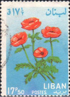 Liban Poste Obl Yv: 242 Mi:853 Anemone Sp. (cachet Rond) - Libanon