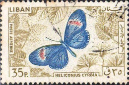 Liban Avion Obl Yv:333 Mi: Heliconius Cyrbia (cachet Rond) - Líbano