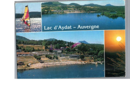 AUVERGNE - LAC D'AYDAT Lac De Barrage Volcanique Chaine Des Puys La Grande Plage Carte Vierge - Autres & Non Classés