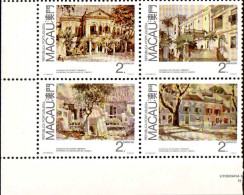 Macao Poste N** Yv: 585/588 Patrimoine Culturel Du Musée Luis De Camoens Coin D.feuille (Thème) - Unused Stamps