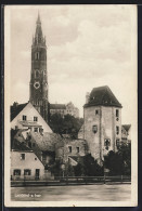 AK Landshut A. Isar, Uferpartie Mit Turmspitze  - Landshut