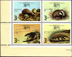 Macao Poste N** Yv: 560/563 Protection Nature & Environnement Faune Régiobale Coin De Feuille - Environment & Climate Protection