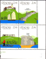 Macao Poste N** Yv: 535/538 Forteresses Coin De Feuille - Castillos