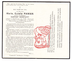 DP Marie Eulalie Raman ° Destelbergen 1876 † Oordegem Lede 1946 X Gustaaf Verstuyft // De Mulder Van Langenhove François - Images Religieuses