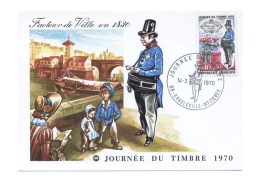 Carte Maximum - Facteur De Ville En 1830 - Journée Du Timbre 1970 CHARLEVILLE MEZIÈRES - Carte Philatélique Premier Jour - Postal Services