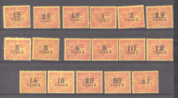 Indochine   -  Taxe  :  Yv  57-73  * - Timbres-taxe