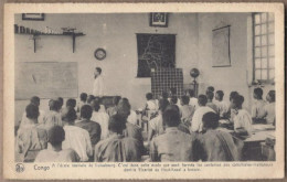 CPA CONGO BELGE - A L'école Normale De LULUABOURG - TB PLAN Etablissement Scolaire ANIMATION Elèves Instituteur Tableau - Autres & Non Classés