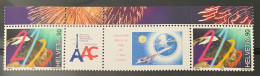 Helvetia Suisse Timbre Vignette Attenante Concorde AIACC Concorde Passe Le Cap De L’an 2000 - Unused Stamps