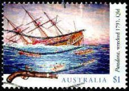 Australie Poste Obl Yv:4495/4496 Naufrages (Lign.Ondulées) - Gebruikt