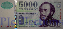 HUNGARY 5000 FORINT 1999 PICK 182a UNC - Ungheria