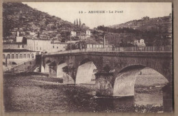 CPA 30 - ANDUZE - Le Pont - TB PLAN EDIFICE Sur Cours D'eau + Jolie Oblitération Verso - Anduze