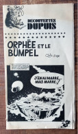 Bande Dessinée, Supplément Spirou---Découvertes Dupuis Numéro 2073---Orphée Et Le Bümpel, Jubs & Didjé, 1978 - Spirou Magazine