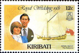 Kiribati Poste N** Yv: 50/55 Mariage Princier Prince Charles & Lady Diana (54 Dent Courte) - Autres & Non Classés