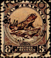 Nle Zelande Poste Obl Yv: 222 Mi:221AX Lézard Tuatara (TB Cachet Rond) - Used Stamps