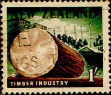 Nle Zelande Poste Obl Yv: 392 Mi:402 Timber Industry (Belle Obl.mécanique) - Usati