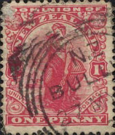 Nle Zelande Poste Obl Yv: 136 Mi:123 Allégorie Amincicement Ht Gauche (TB Cachet Rond) - Used Stamps