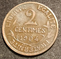 FRANCE - 2 CENTIMES 1904 - Daniel-Dupuis - Gad 107 - KM 841 - 2 Centimes