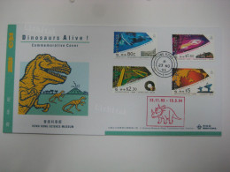 Hong Kong 1993 Science Museum Dinosaurs Alive Urban Council Commemorative Cover - FDC