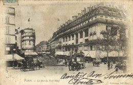 PARIS  La Rue Du Pont Neuf Animée Commerces Diligence Attelages Pionnière - Paris (01)