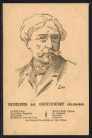 AK Portrait Von Edmond De Goncourt, 1822-96  - Escritores