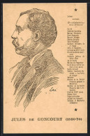 AK Portrait Von Jules De Goncourt, 1830-70  - Schrijvers