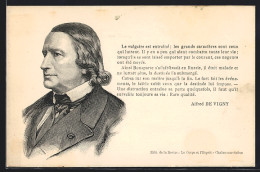 AK Portrait Von Alfred De Vigny, Le Vulgaire Est Entraîné...  - Escritores