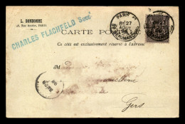 JUDAISME - CARTE DE SERVICE "L. BONHOMME" RUE AMELOT PARIS - CHARLES FLACHFELD SUCC - Jodendom