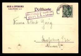 JUDAISME - CARTE DE SERVICE "ADLER & OPPENHEIMER" STRASBOURG - Judaisme