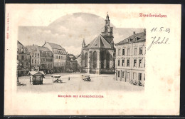 AK Zweibrücken, Maxplatz Mit Alexanderkirche  - Zweibruecken