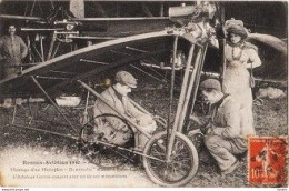 RENNES AVIATION 1910 - L'Aviateur Garros... - ROLAND GARROS, CLEMENT-BAYARD, GAYEULLES - CPA Bon Etat (voir Scan) - Rennes