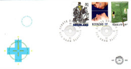 Pays-Bas Poste Obl Yv:1427/1429 Commemorations Fdc Den Haag 16 2 1993 - Gebraucht