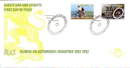 Pays-Bas Poste Obl Yv:1424/1425 Centenaire Du RAI Fdc Den Haag 5 Januari 1993 - Usados