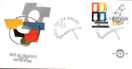 Pays-Bas Poste Obl Yv:1397/1398 Exposition Universelle Seville Fdc Den Hagg 25-2-92 - Oblitérés