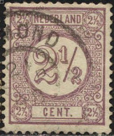 Pays-Bas Poste Obl Yv:  33 Mi:33aC Chiffre (Beau Cachet Rond) - Usados