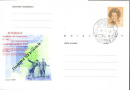 Pays-Bas Entier-P Obl (28) Briefkaart Flevoland 12e Provincie 148*102 50ct (TB Cachet à Date) - Ganzsachen