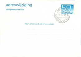 Pays-Bas Entier-P Obl (12) Adreswijziging 148*104 50c (TB Cachet à Date) - Ganzsachen