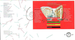Pays-Bas Bloc Obl Yv:38 Mi:38 75 Dutch Butterfly Species (TB Cachet Rond) Fdc 23 Maart 1993 - Bloques
