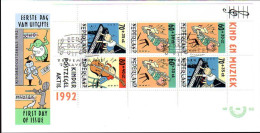 Pays-Bas Bloc Obl Yv:37 Mi:37 Kind En Muziek (TB Cachet Rond) Fdc 11-XI-92 - Blokken