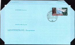 Pays-Bas Aérogr Obl (55) Luchpostblad Aérogramme Avion En Papier (TB Cachet à Date) 1G - Ganzsachen