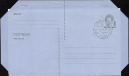 Pays-Bas Aérogr Obl (57) Postblad Binnenland 55ct Reine Beatrix (TB Cachet à Date) 60ct Bande Phosphore 28x2mm - Postal Stationery