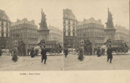 Carte Stereo PARIS  Place Clichy Animée RV - Markten, Pleinen