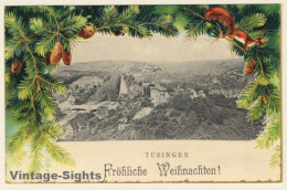 Tübingen / Germany: Panorama View / Squirrel (Vintage PC ~1910s) - Tuebingen